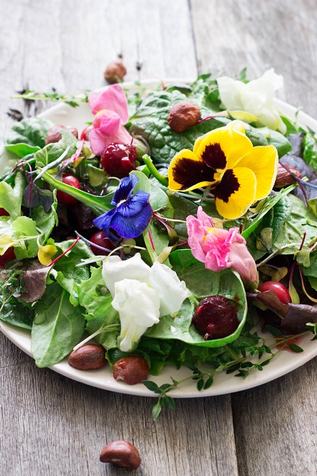 Forest Salad with Carrot Raspberry Ginger Dressing - Eat Thrive Glow