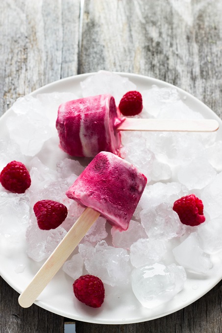 White Chocolate Raspberry Kefir Popsicles - Eat Thrive Glow