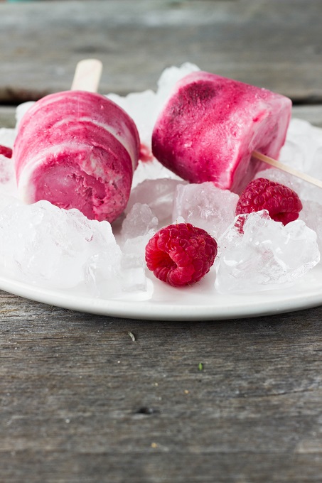 White Chocolate Raspberry Kefir Popsicles - Eat Thrive Glow