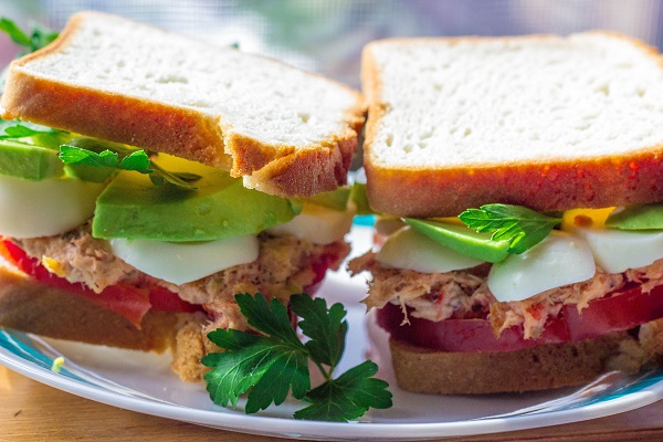 Protein-Packed Avocado Tuna Egg Salmon Salad Sandwiches - Eat Thrive Glow
