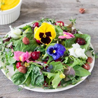 Forest Salad with Carrot Raspberry Ginger Dressing - Eat Thrive Glow