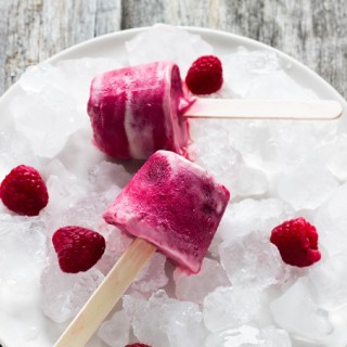 White Chocolate Raspberry Kefir Popsicles - Eat Thrive Glow