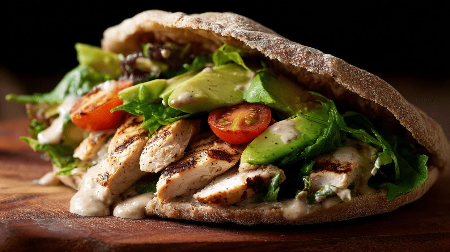 Healthy Grilled Chicken & Veggie Pita Pockets