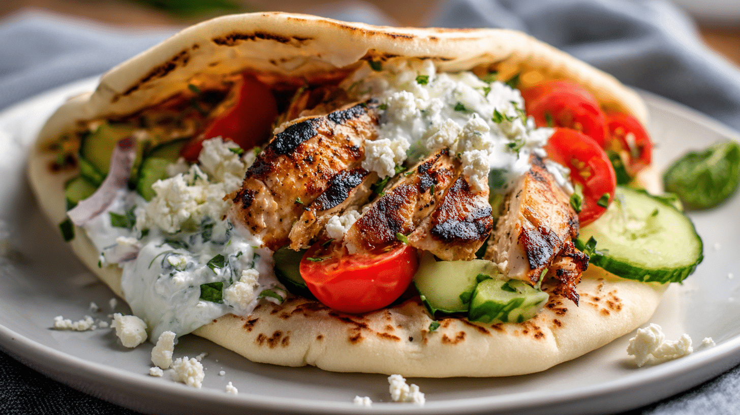 Classic Mediterranean Chicken Pita Pockets
