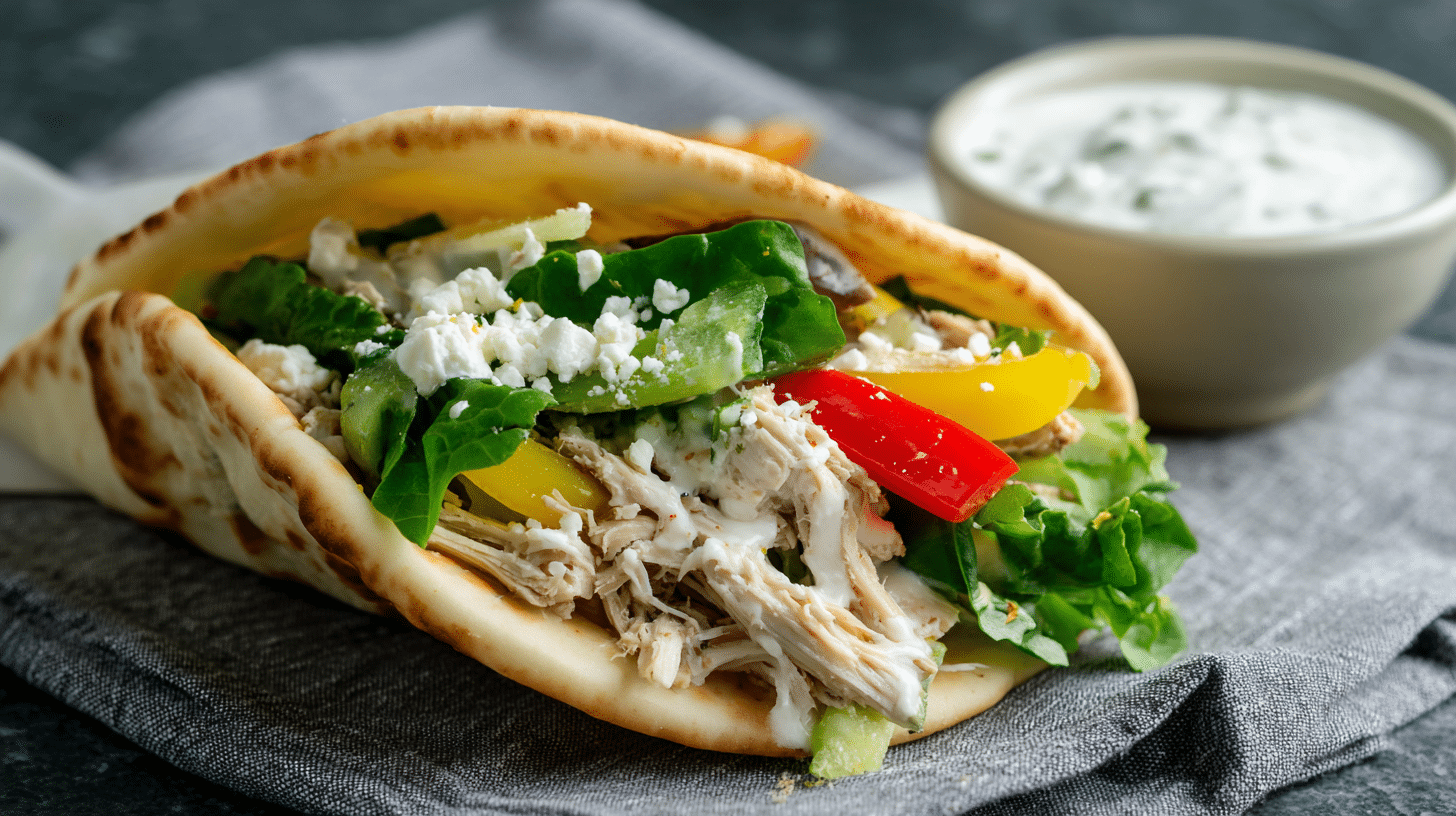 Quick & Easy Rotisserie Chicken Pita Pockets