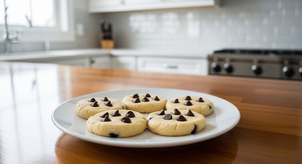 Greek-Yogurt-Cookie-Dough-Rounds-On-Plate
