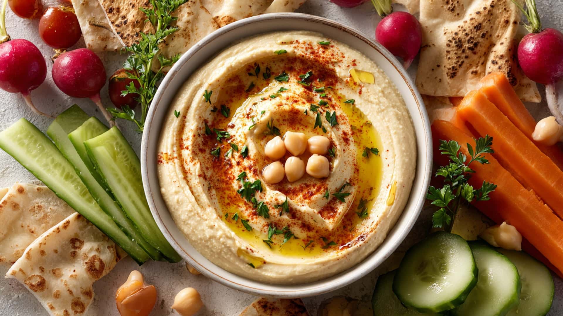 Served-High-Protein-Hummus-With-Olive-Oil-Herbs-And-Veggies (1)