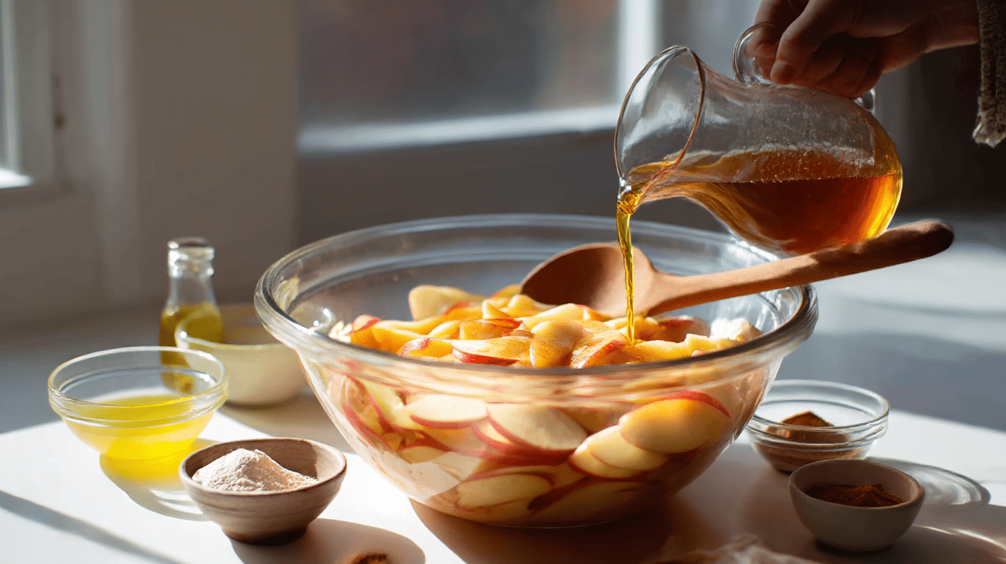 Toss Apples with Filling Mix
