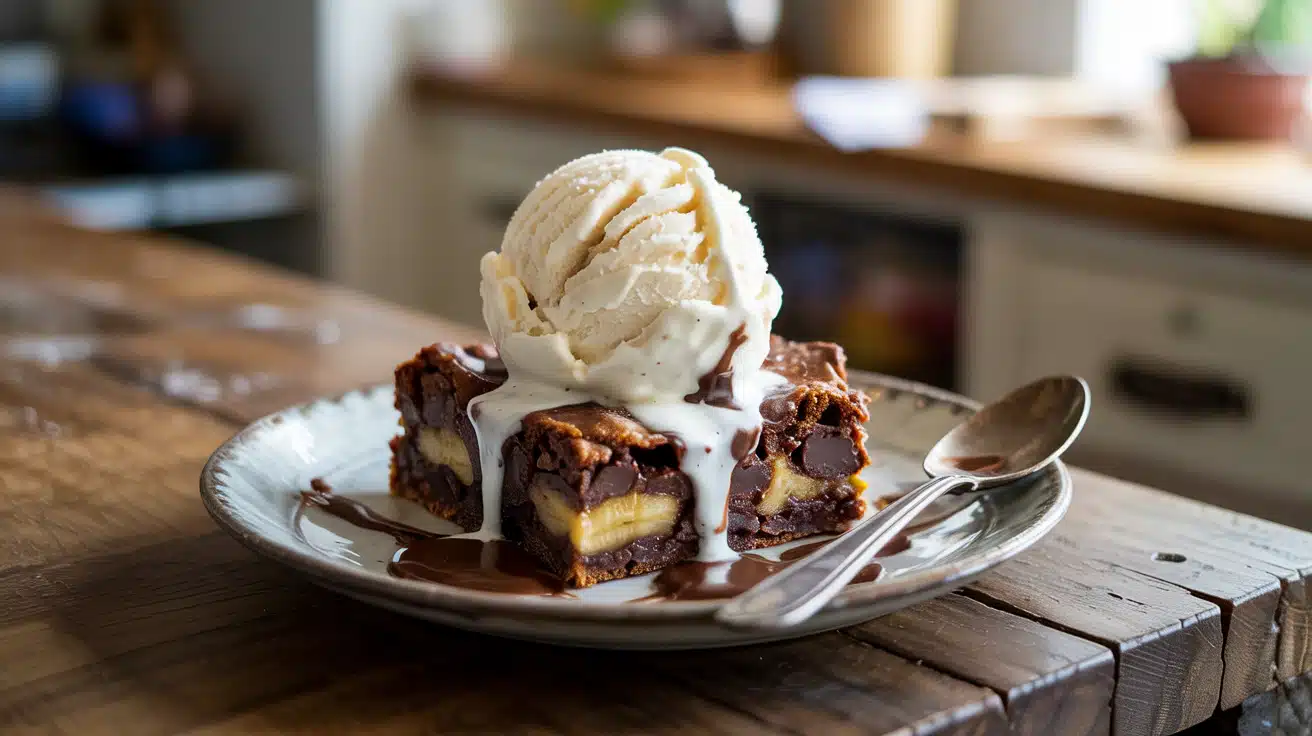 Warm with ice cream