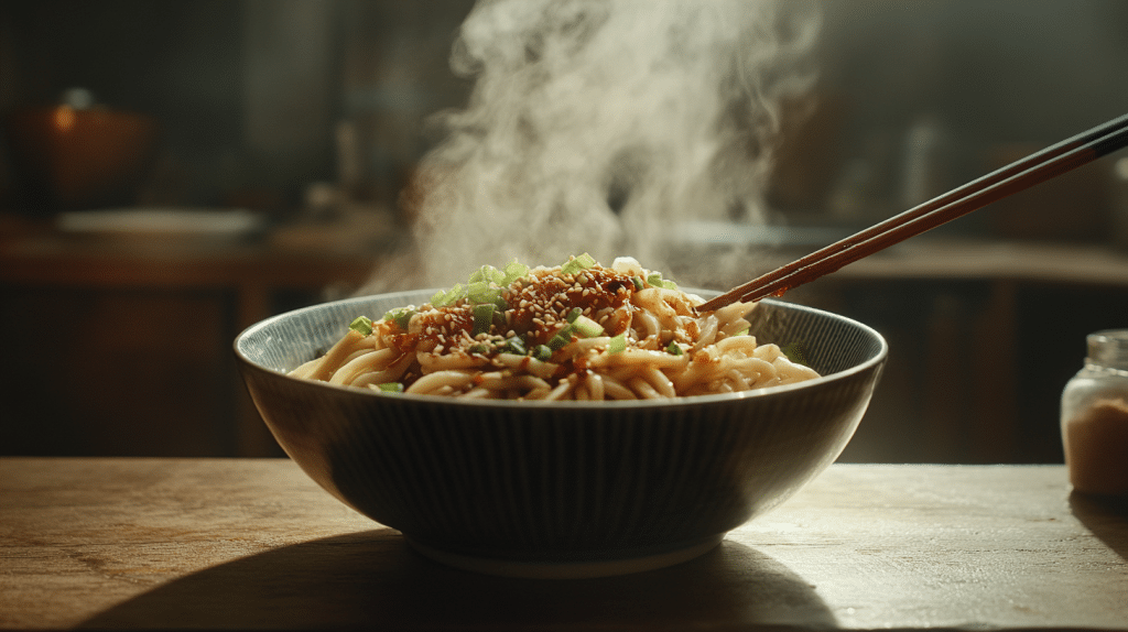 spicy udon noodles