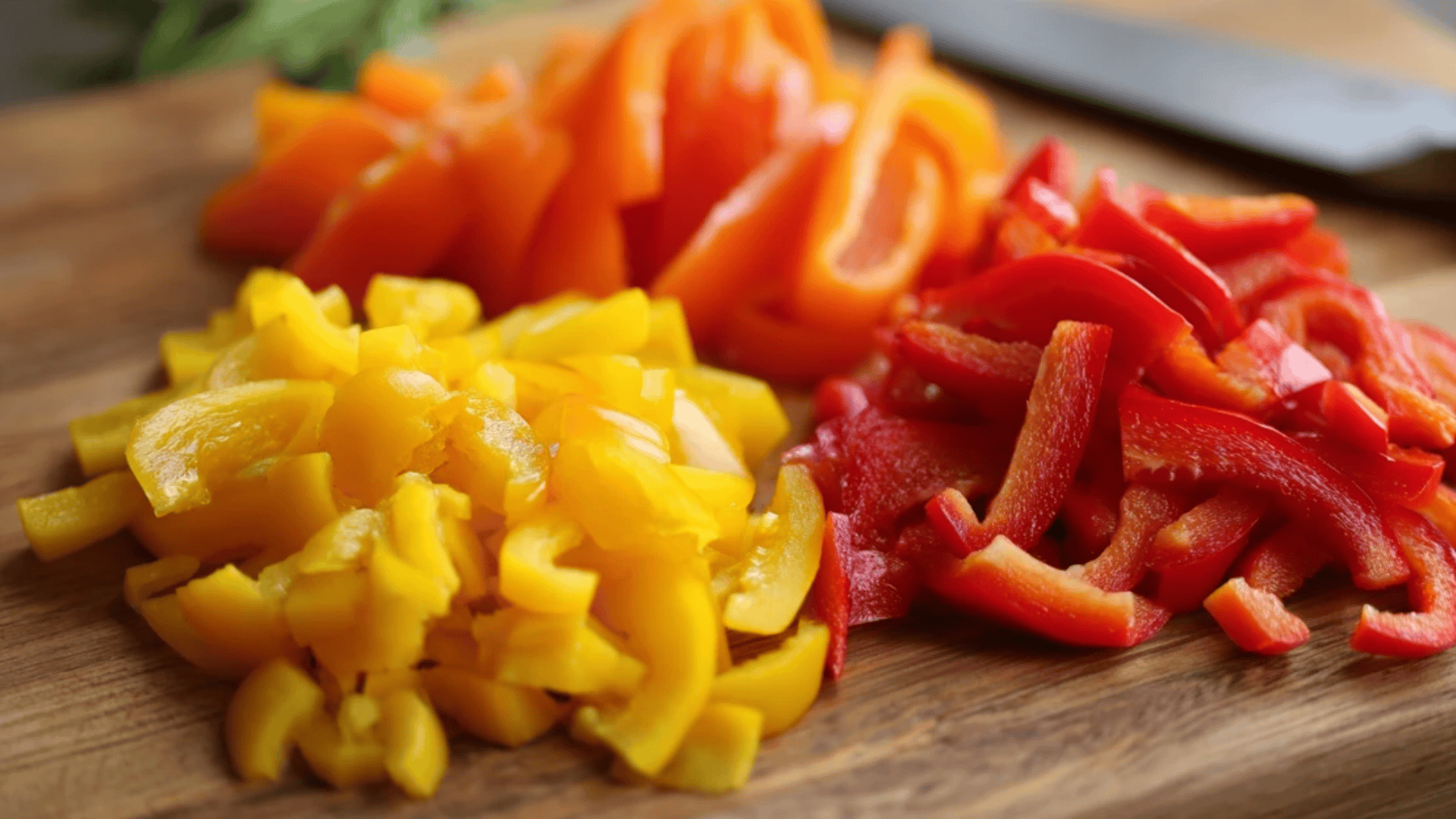 Chop the Bell Peppers