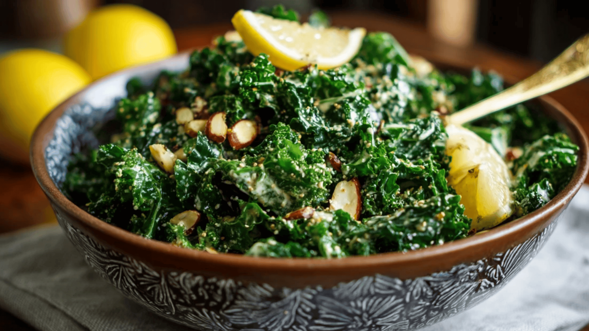 Creamy Lemon-Tahini Kale Salad