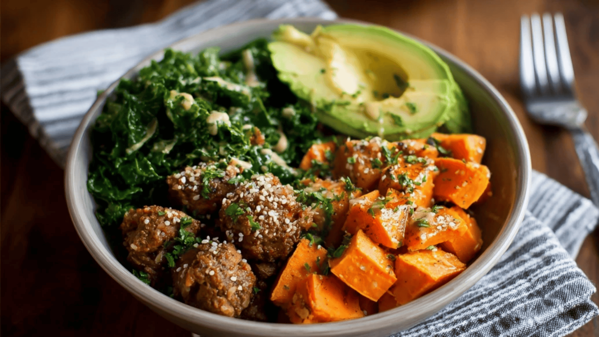 Hearty Power Bowl with Avocado & Sweet Potato