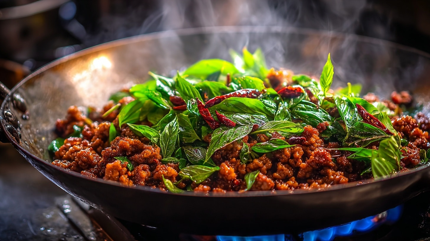 Toss in Basil Last and Remove from Heat