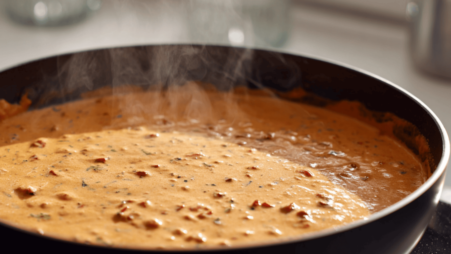 simmering the sauce