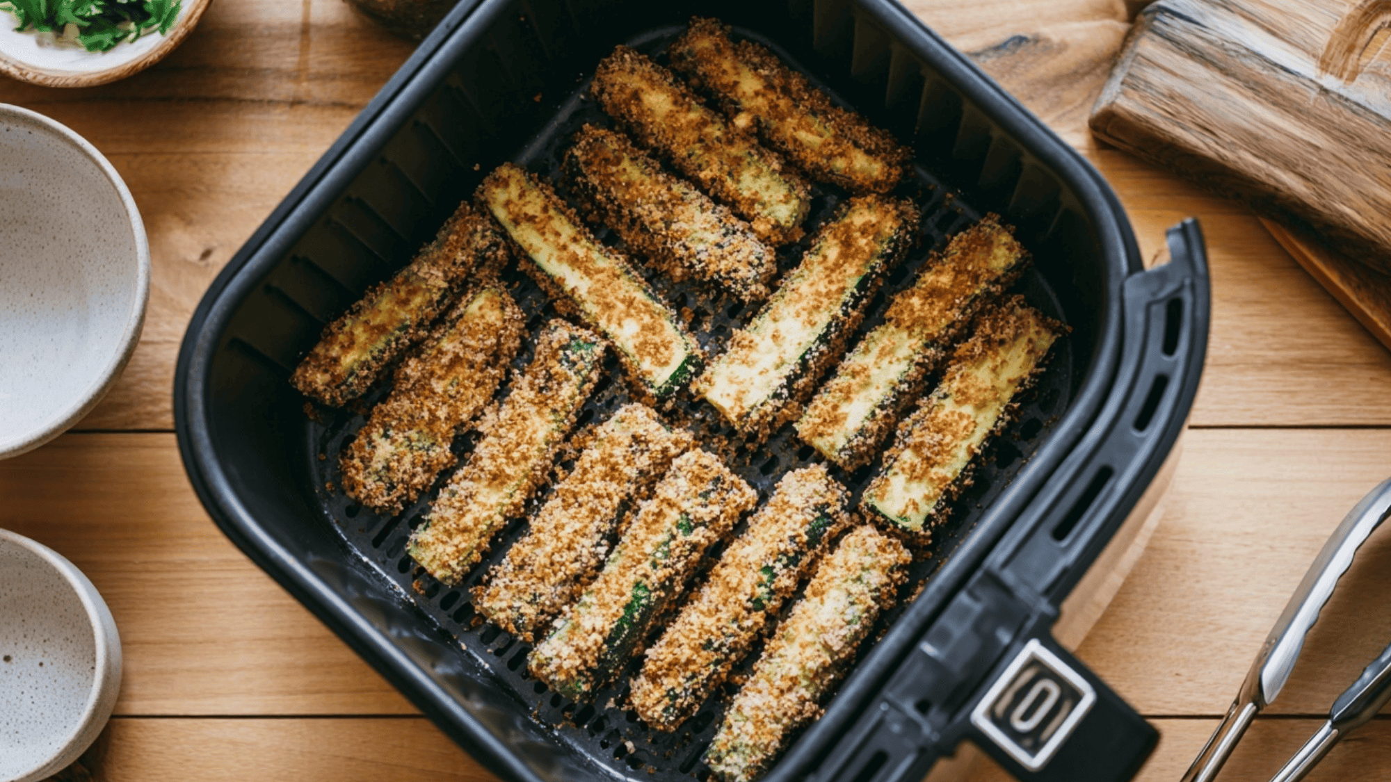 Air Fry the Zucchini