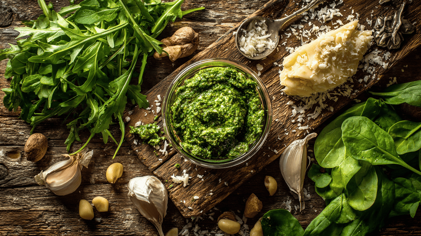 Arugula or Spinach Pesto Butter