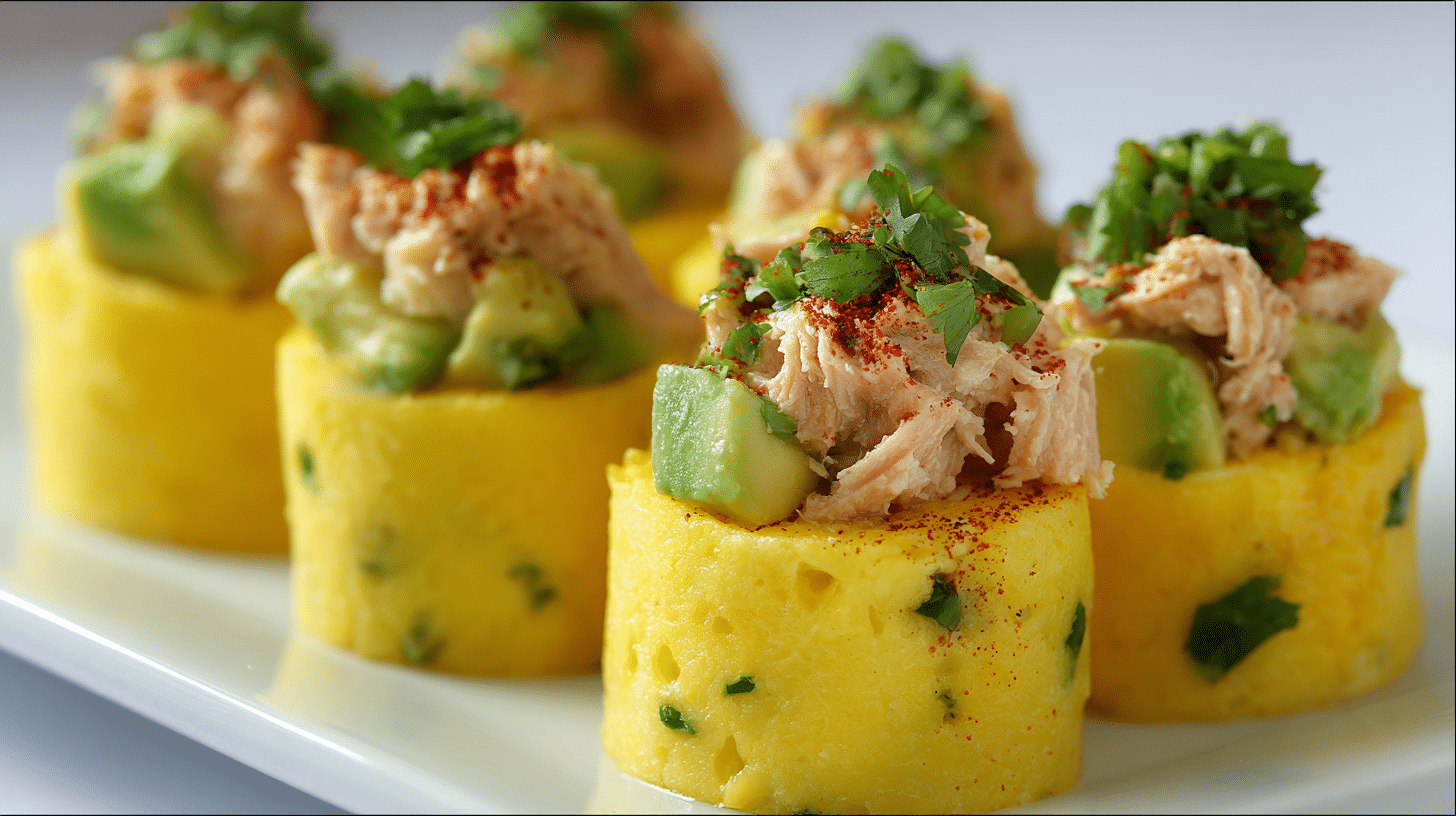Avocado And Causa Salad Cups Peruvian Appetizer