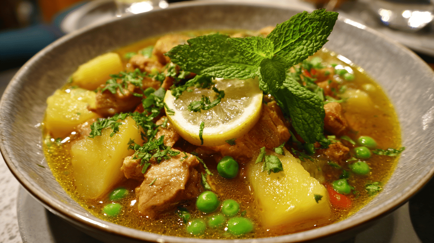 Cau Cau Tripe Stew With Potatoes And Peas