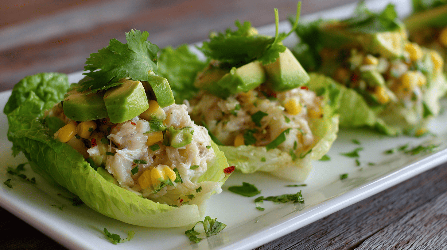 Ceviche Lettuce Wraps Peruvian Appetizer