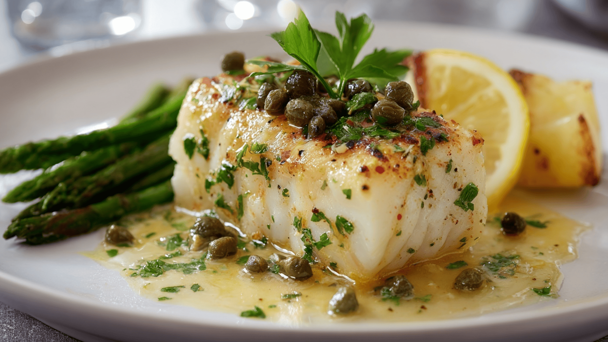 _Cod with Lemon Caper Sauce