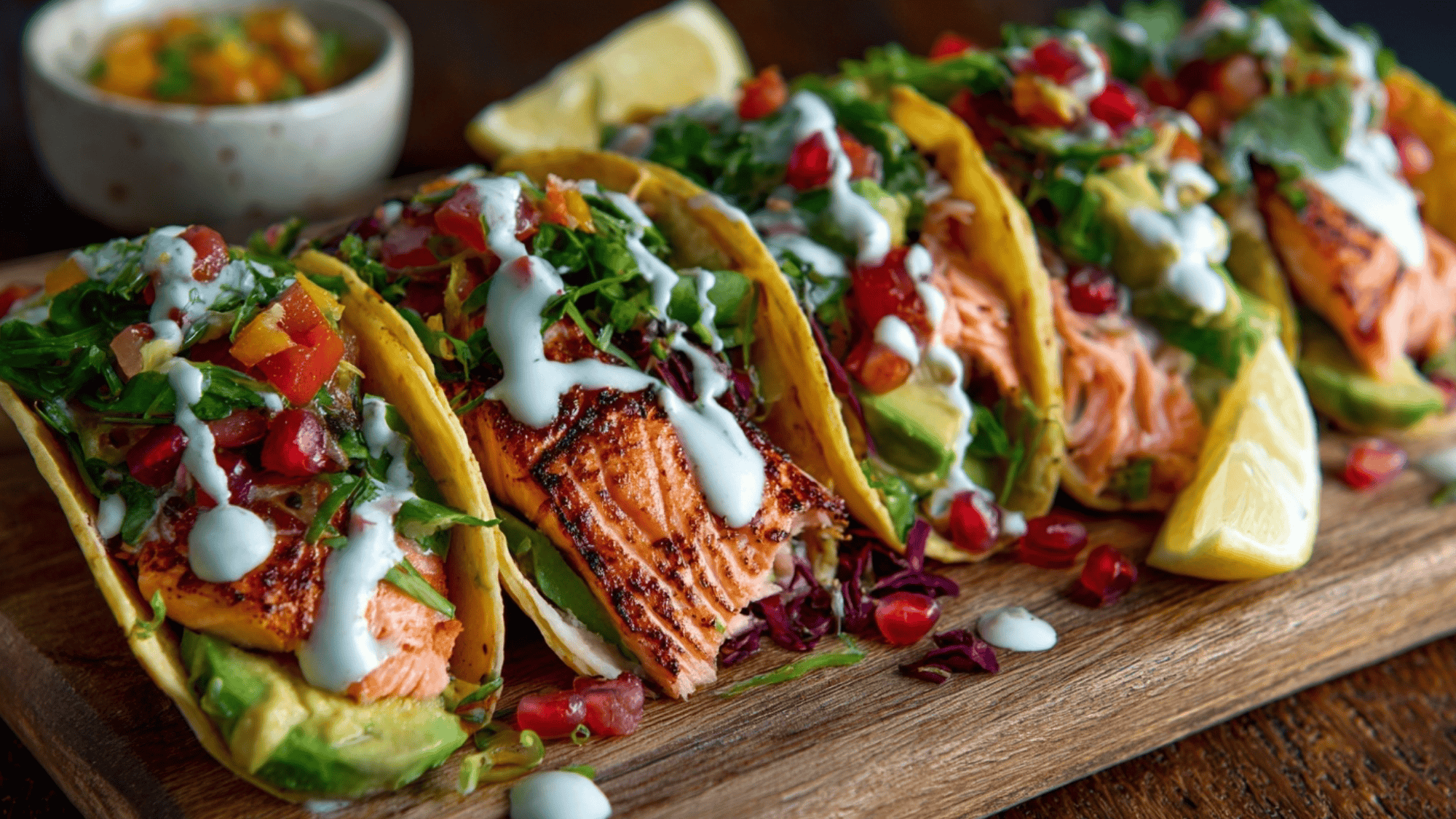 Coffee Rubbed Salmon Tacos