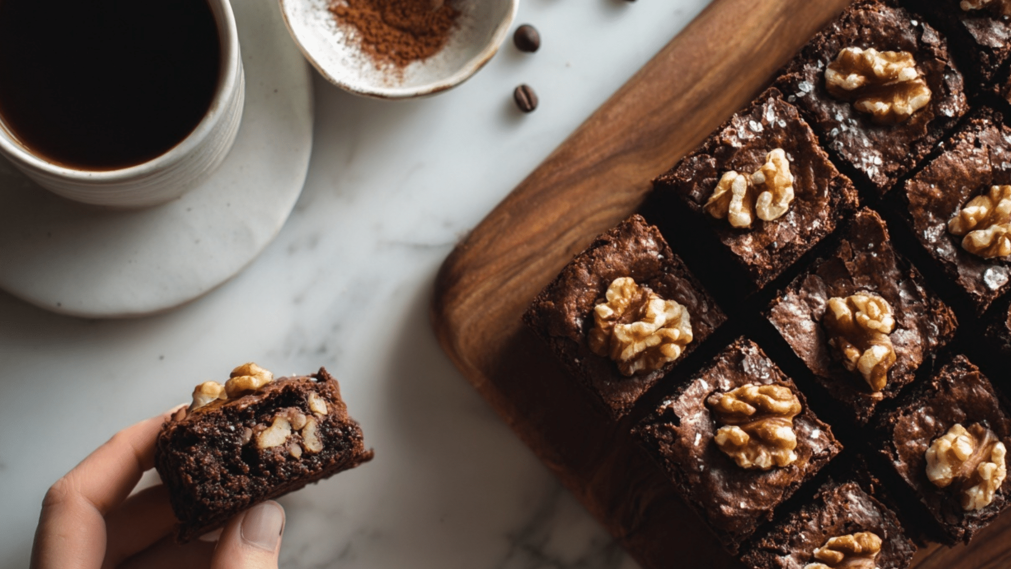 Espresso Walnut Brownies