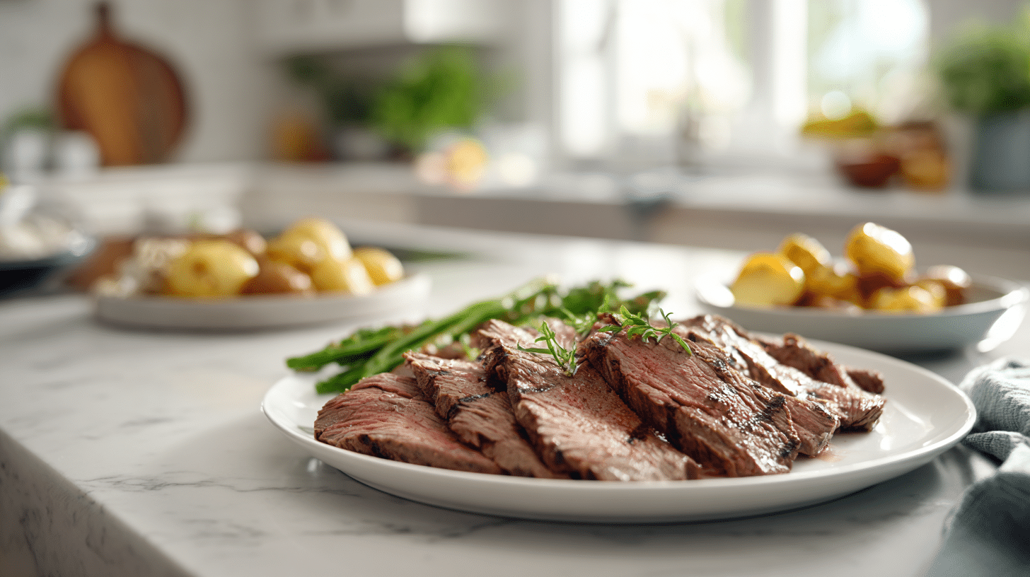 Grilled Flank Steak Slices