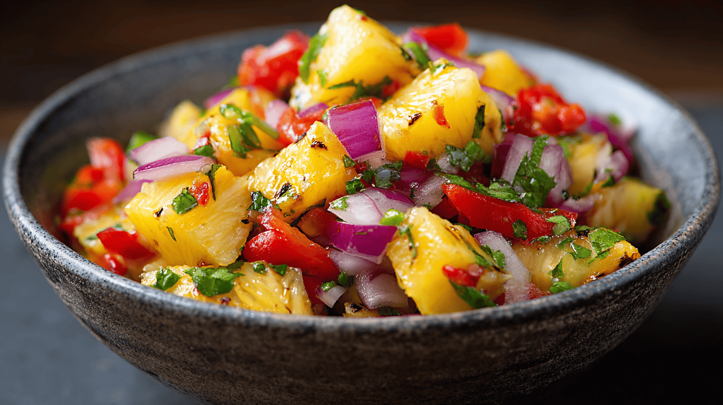 Grilled Pineapple And Pepper Salsa