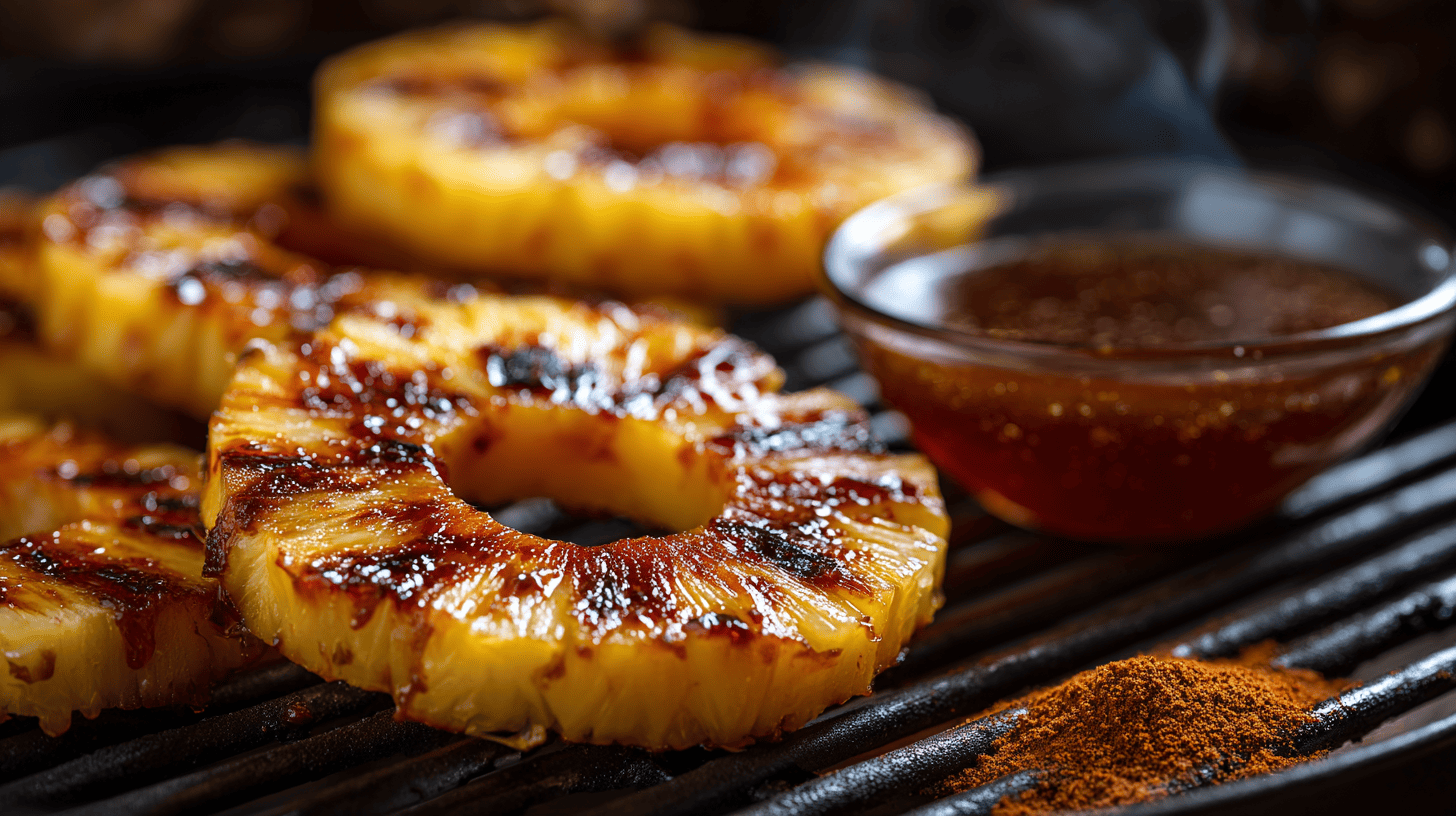 Grilled Pineapple With Cinnamon And Agave