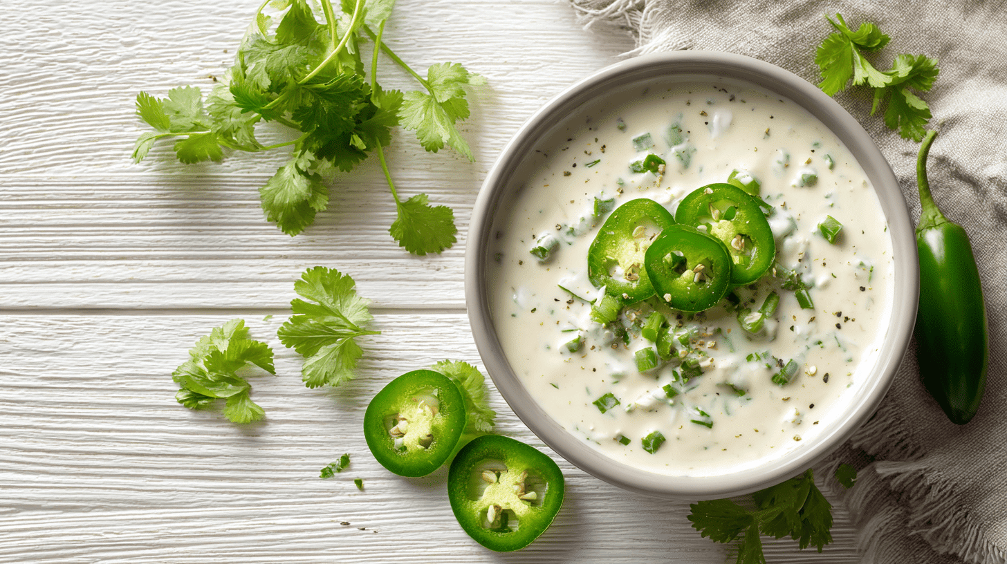 Jalapeno Spicy Ranch With Fresh Jalapeno Slices