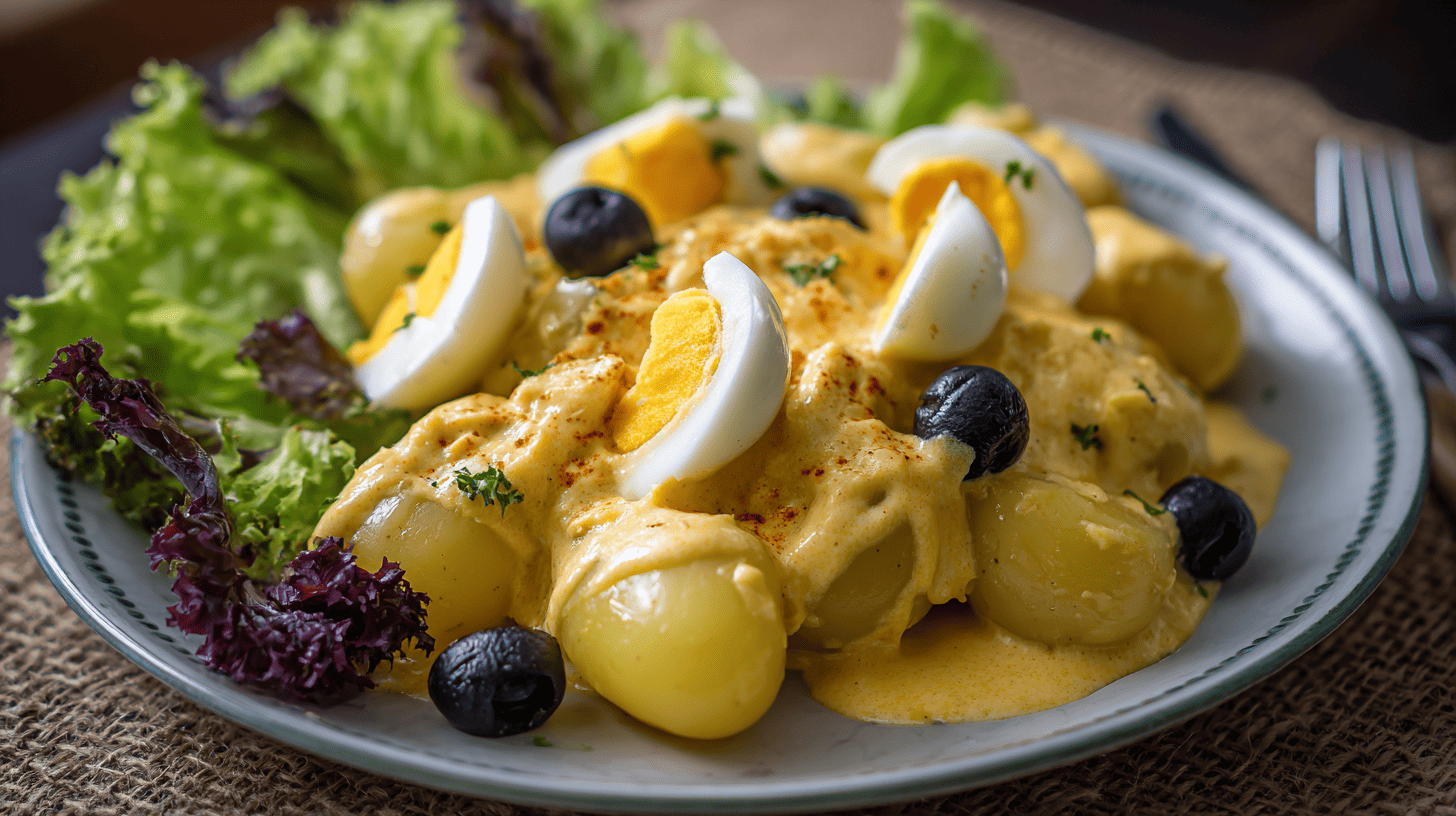 Papa A La Huancaina Potatoes In Spicy Cheese Sauce