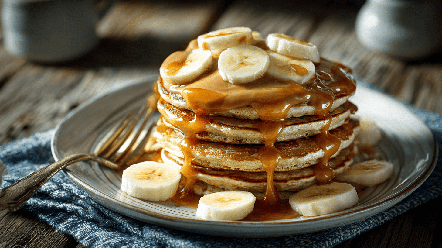 Peanut Butter and Banana Protein Pancakes