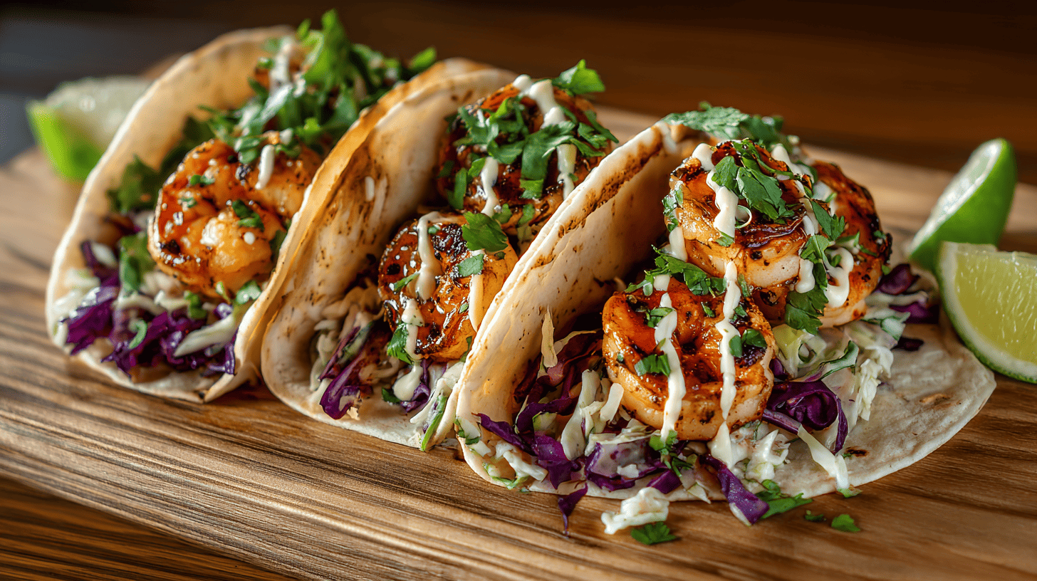 Peruvian Shrimp Tacos With Aji Amarillo