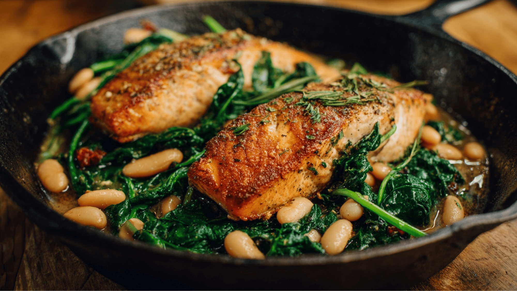 Salmon & White Bean Skillet