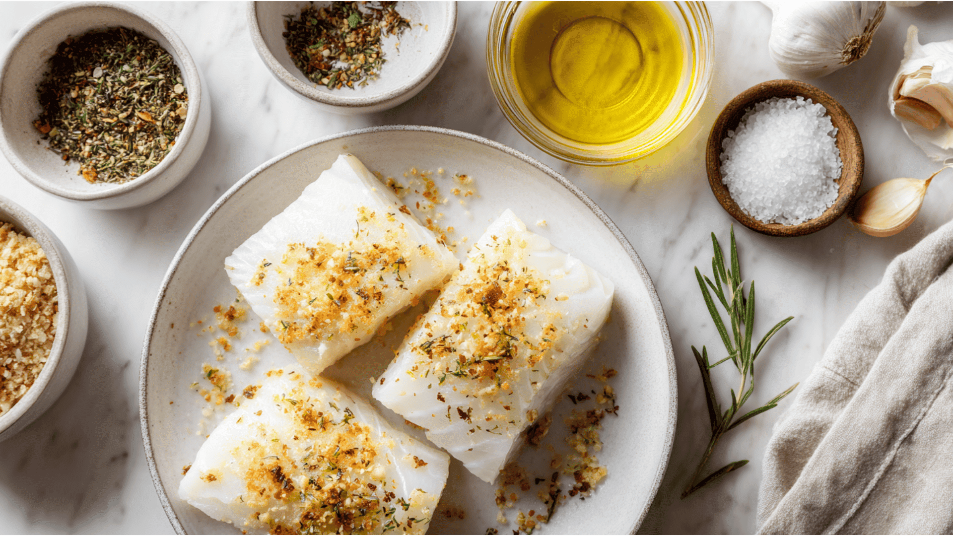 Season and assemble the topping