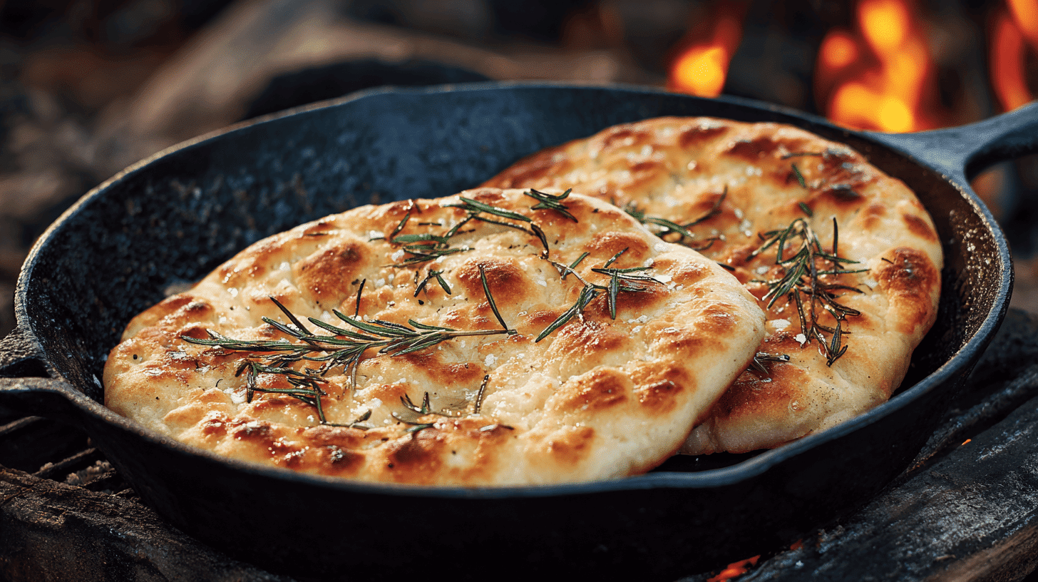 Skillet Grilled Flatbread With Rosemary