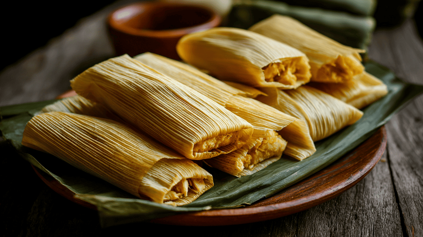 Tamales Peruanos Corn Tamales With Chicken Pork Banana Leaves