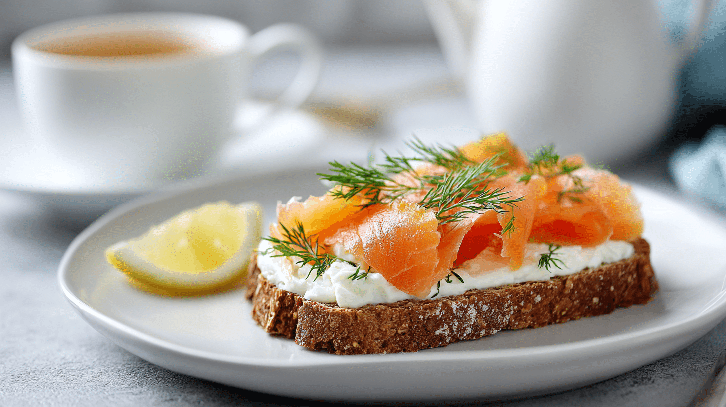 Topped with Smoked Salmon and Cream Cheese