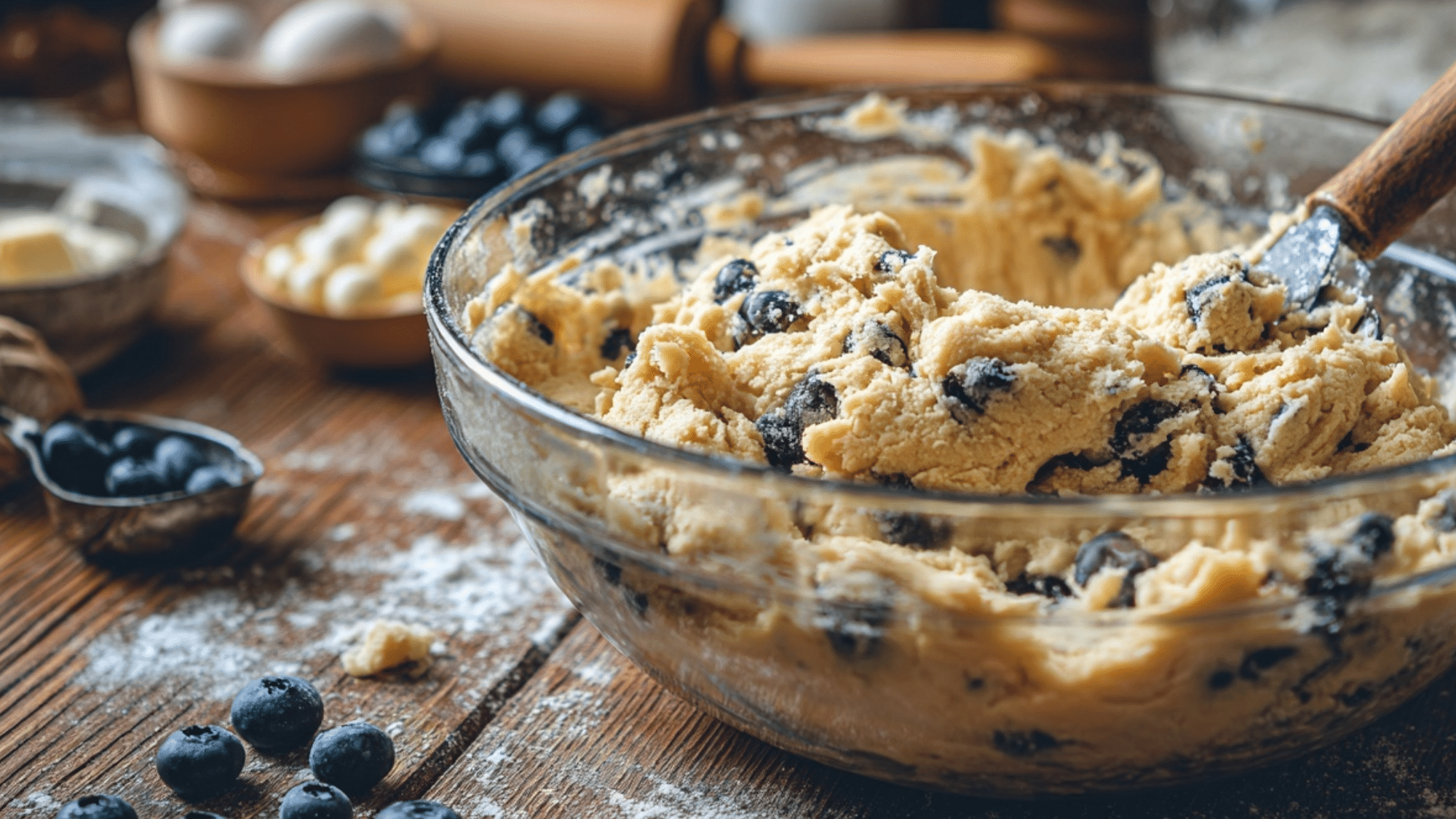 blueberry cookies dough