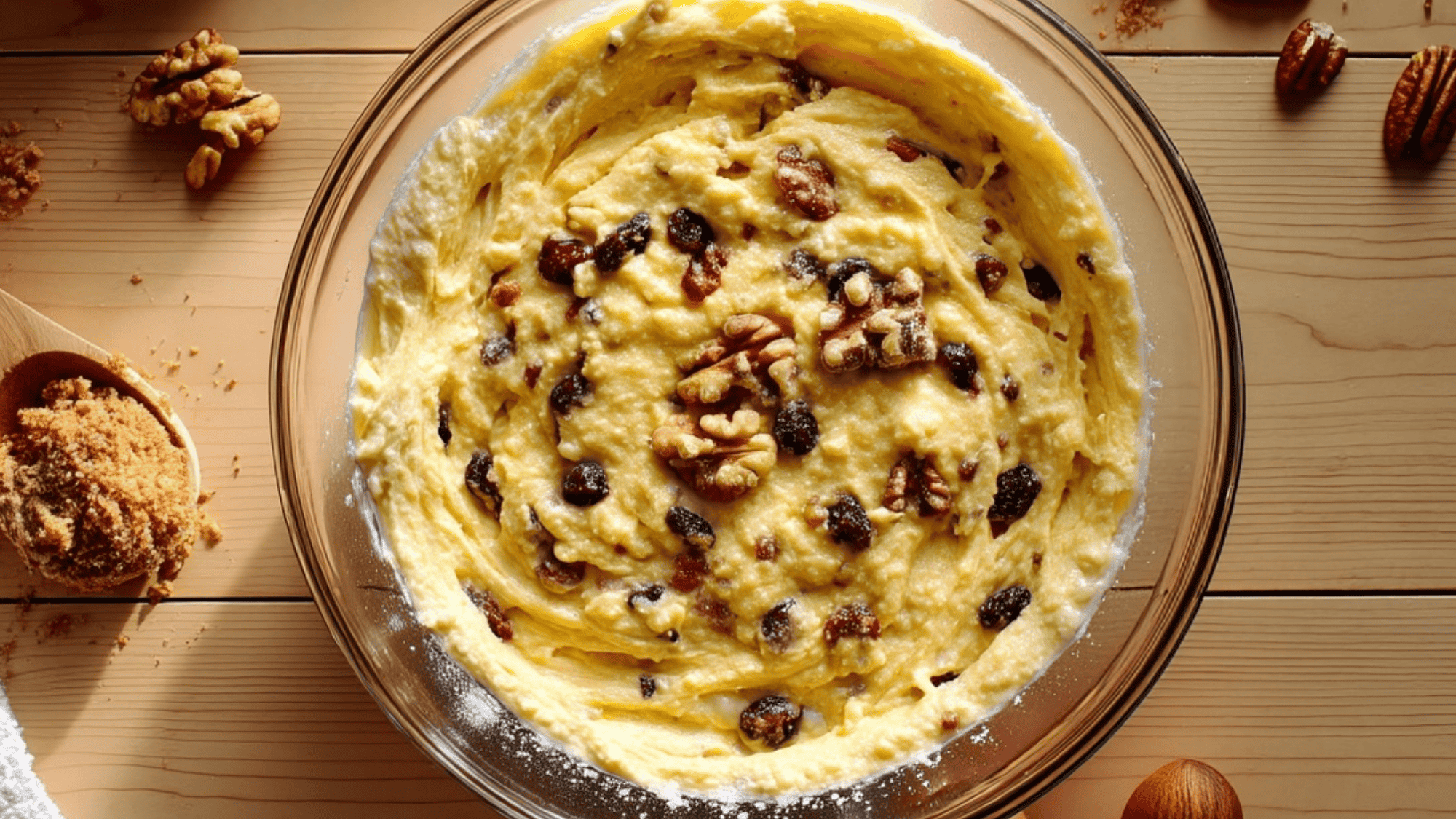 combine batter and fruits