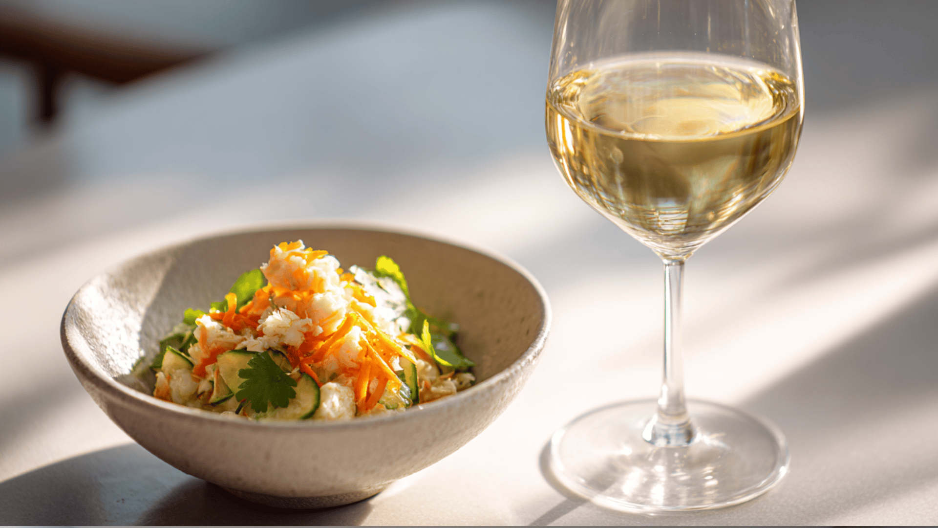 crab salad beverage pairing