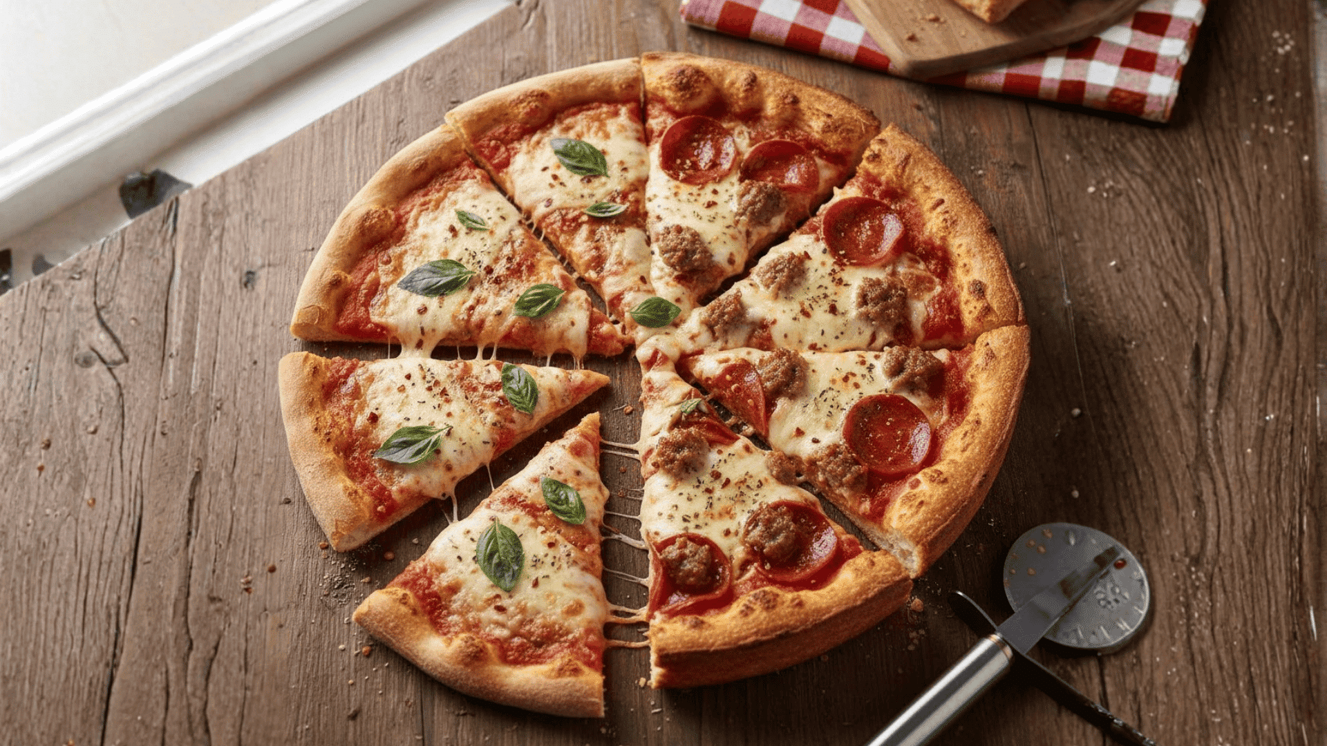 does pizza calorie count vary by slice size and thickness