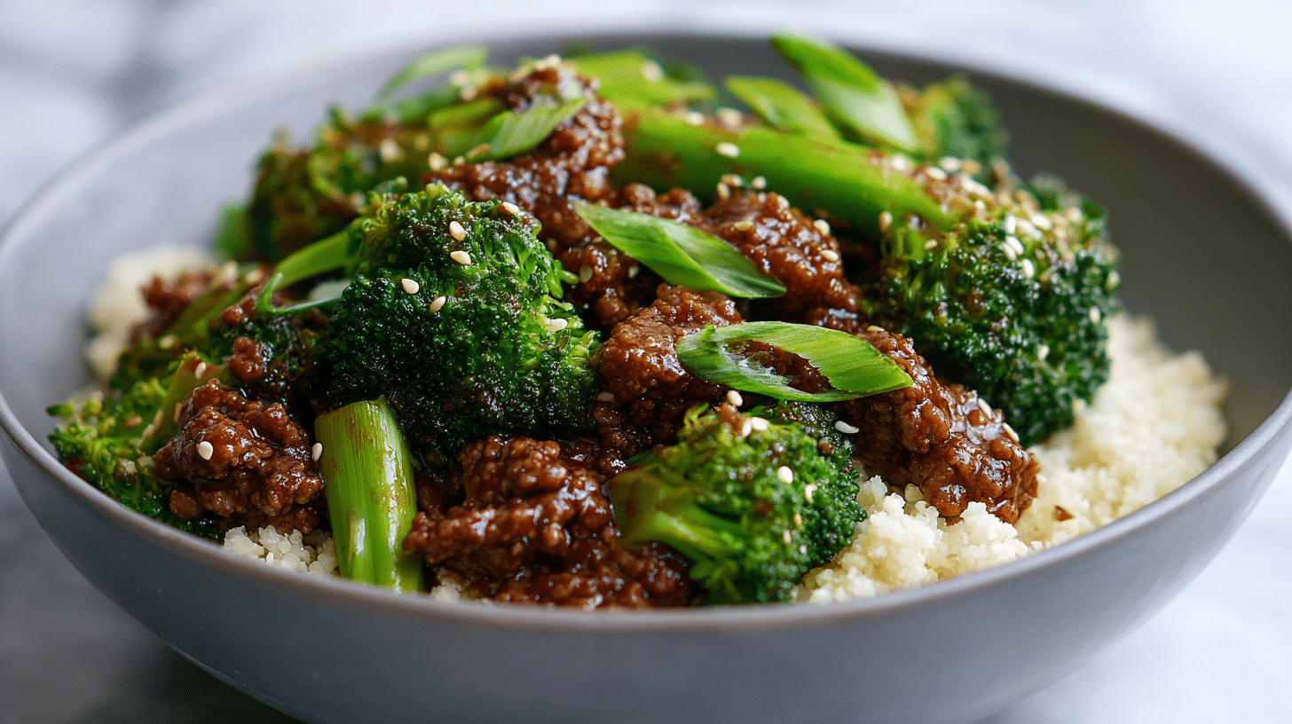ground beef brocolli