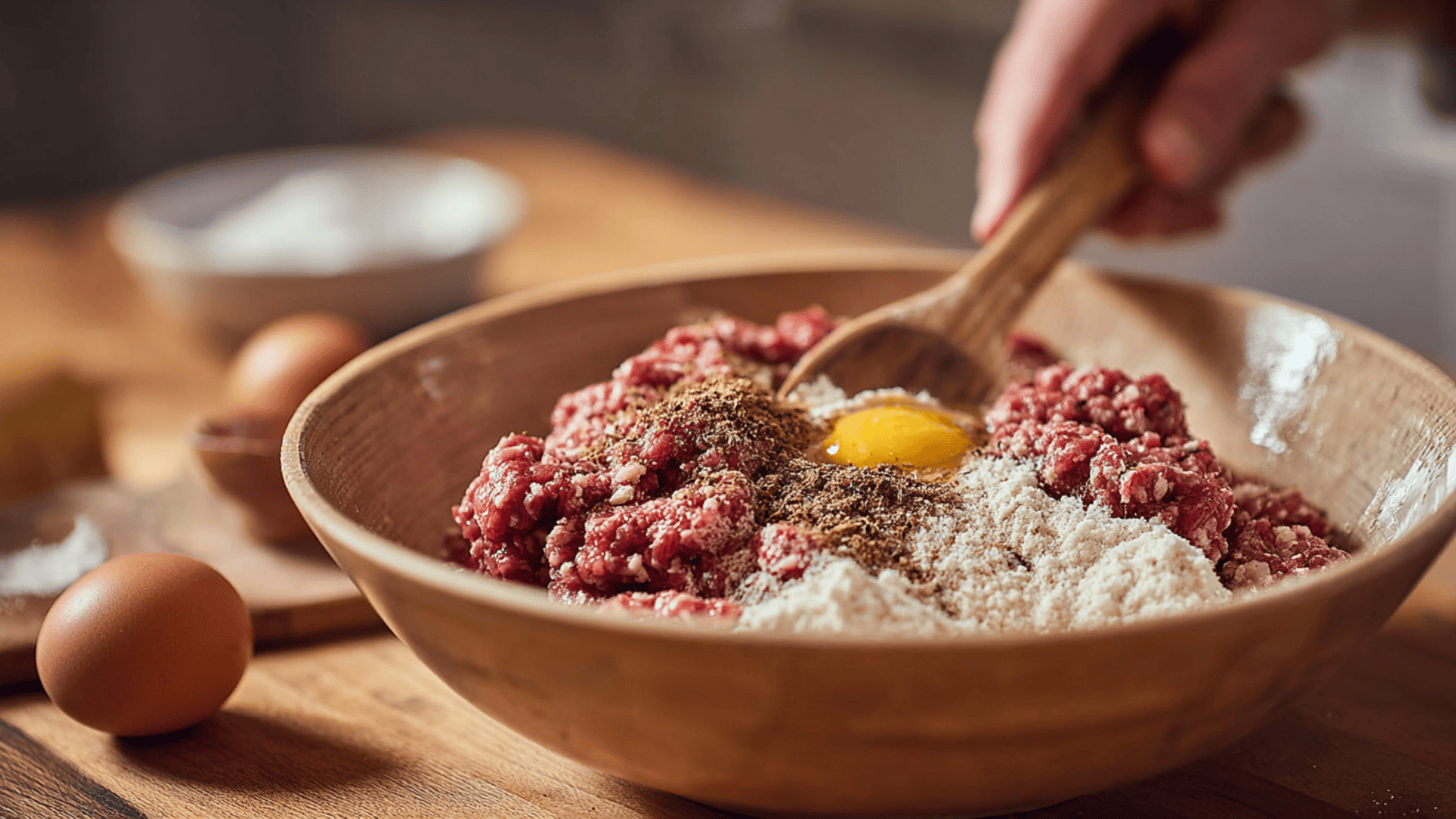 prepare the meatball mixture