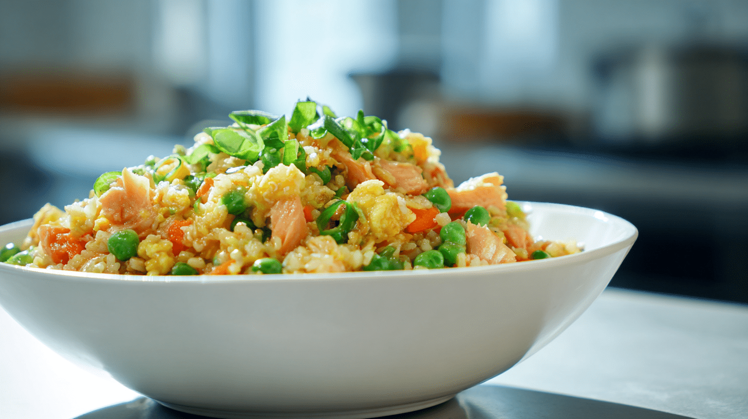 salmon fried rice