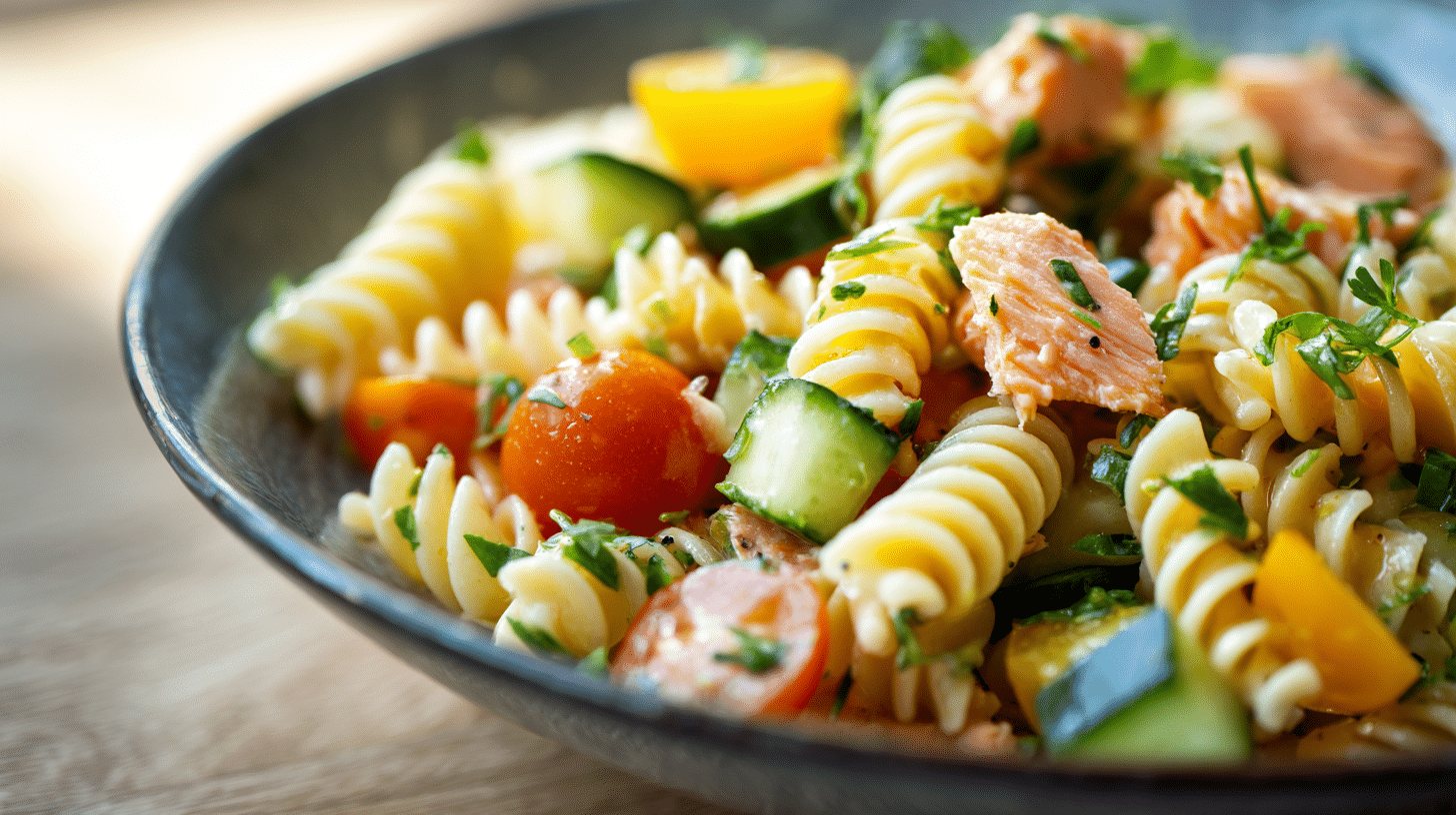 salmon pasta salad