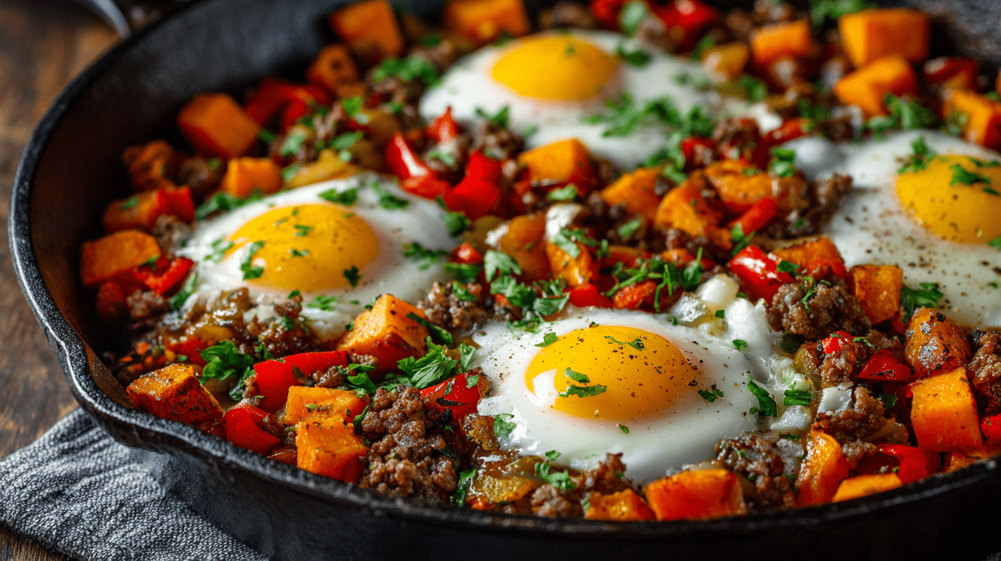 sweet potato breakfast beef skillet