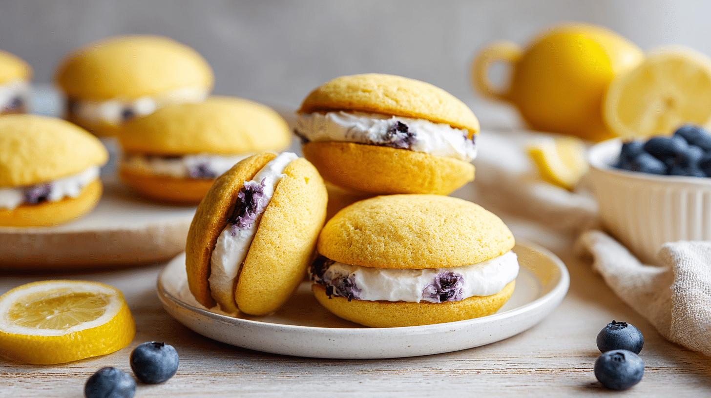 Lemon Blueberry Whoopie Pies