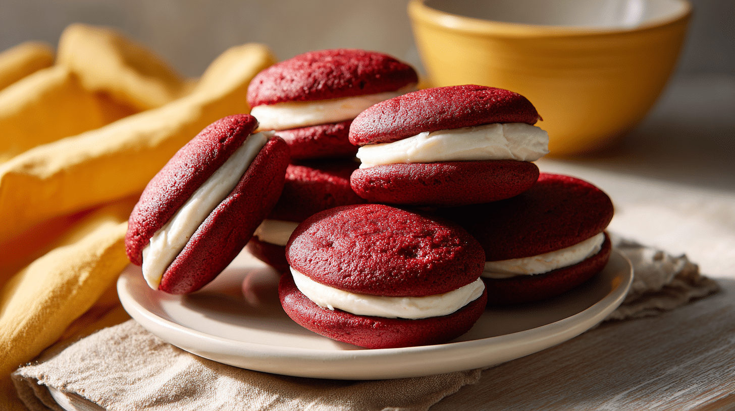 Red Velvet Whoopie Pies